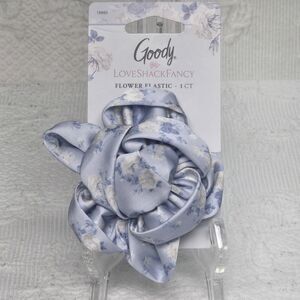Love Shack Fancy Goody Blue Flower Elastic Hair Band Brand New Garden Tea Girly